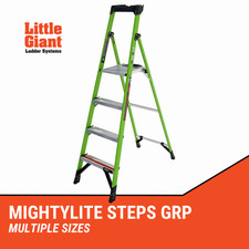 Little Giant MightyLite Fibreglass Platform Steps 2, 3, 4 & 6 Tread Step Ladders