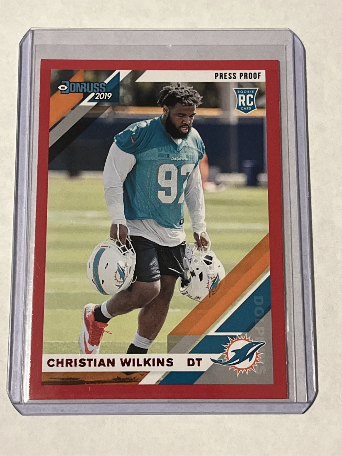 2019 Panini Donruss - Rookies Christian Wilkins #255 Press Proof Red (RC)