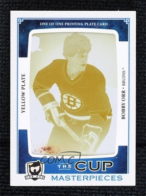 2013-14 The Cup Masterpieces Printing Plate Yellow Framed 1/1 Bobby Orr HOF id3