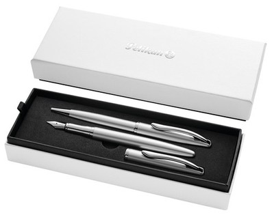 Pelikan Schreibgeräte-Set Jazz Noble Elegance silver 1 Kugelschreiber + 1 Füllha