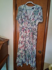 Chaps floral midi dress, size 16