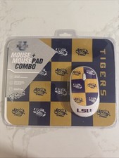 NEW LSU Tigers Mouse and Mousepad Set NCAA College Football Team Logo Mouse Pad