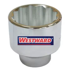 Westward 45J238 Westward 1 In Drive, 3" Sae Socket, 12 Points,  Steel, Chrome,