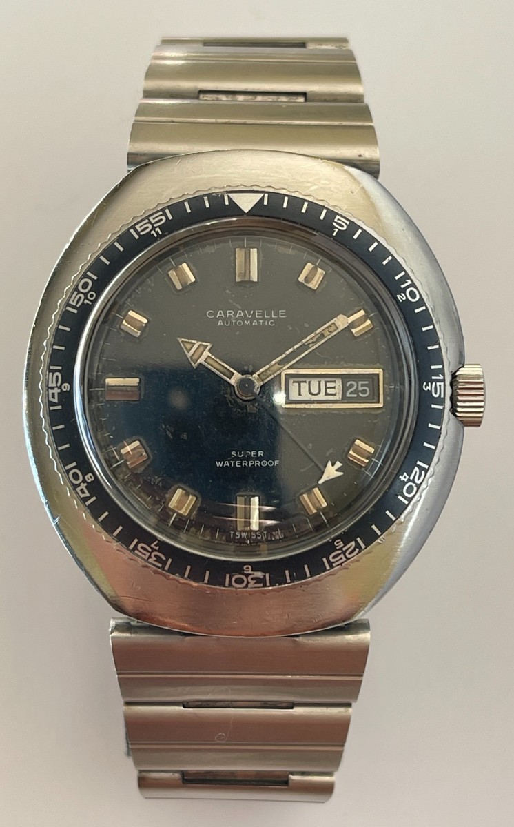 廃盤 スエーデンの城('62スイス/仏) Vintage Caravelle Jet Seconds Diver Super Automatic watch Ref. 745