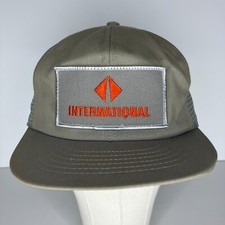 Vintage International Trucks Snapback Made in USA Gray Mesh Trucker Patch Hat