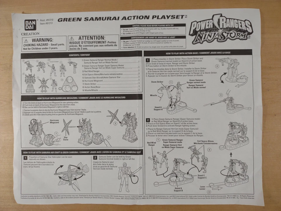 Power Rangers Ninja Storm Verde Samurai Juego de Acción Base Lanzador de Misiles | A5 Foto 3 de 3