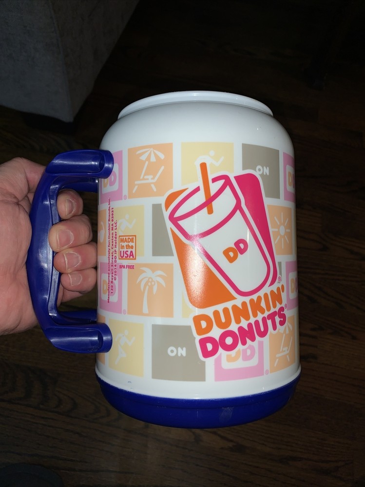 64oz Dunkin Donuts Whirley Insulated Travel Tumbler Coffee Mug Missing Top