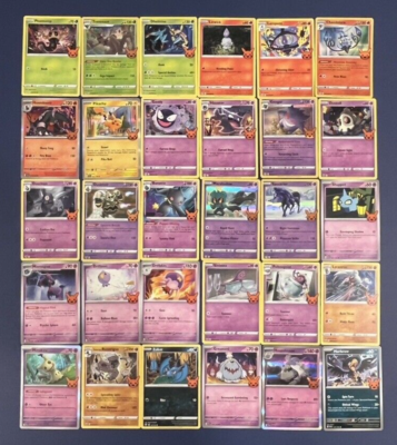 pokemon trick or treat booster bundle card list Pokemon 2023 Halloween Trick or Trade BOOster Bundle [50 Mini Packs, 3  Cards Per Pack (Great for Trick or Treating Hand Outs!)]
