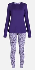 ClimateRight / Cuddl Duds Women’s 2 pc Purple Base Layer Top & Leggings Set XL