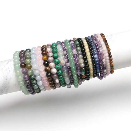 4~8mm Genuine Mixed Natural Gemstone Round Beads Stretchy Bracelet Healing Reiki - Picture 7 of 47