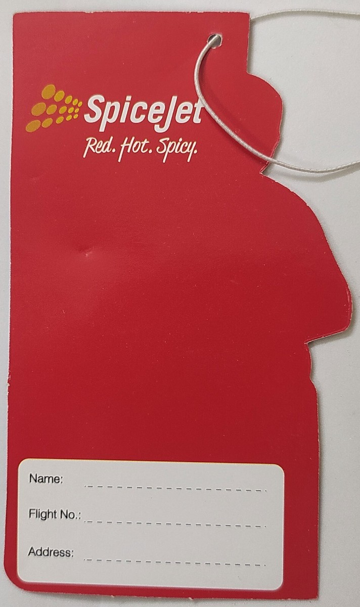 Baggage Tag Check In Baggage Spicejet Baggage Label Spicejet