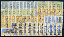 GERMANIA LOTTO DI FRANCOBOLLI DA DISTRIBUTORI AUTOMATICI USATI TUTTI DIFFERENTI