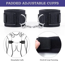 Adjustable Bondage Restraints Set Wrist to Thigh Cuffs for Couples