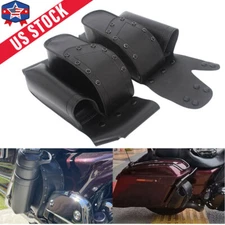Saddlebag Guard Bag Water Bottle Holder For Harley Road King Electra Glide 93-21