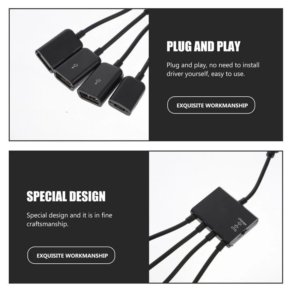 Multi-Port OTG Micro USB Hub for Smartphones and Tablets  