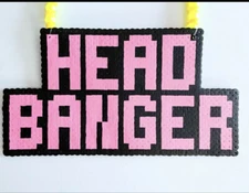 NEW Head Banger Kandi Perler Necklace EDM EDC Fest Rave Dance