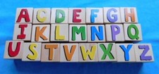 VINTAGE SESAME STREET WOODEN BLOCKS ABC'S CHARACTERS SCENES BLANKS LOT OF 27