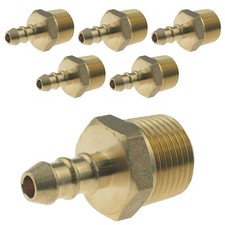 FULHAM NOZZLE 1/2" MALE BSP THREAD NIPPLE x 6 FOR ORANGE 15mm OD FLEXI GAS PIPE