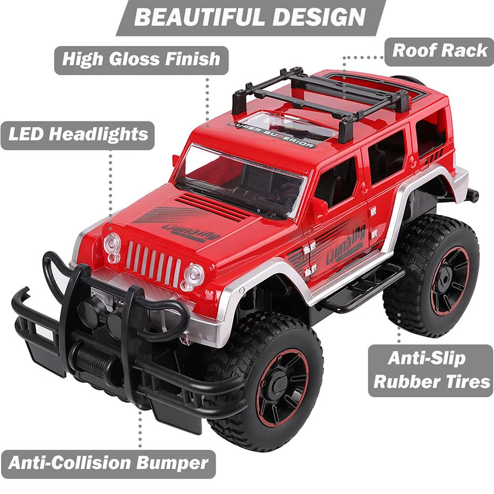 1/12 Scale Kids RC Remote Control High Speed All Terrain Off-Road Truck Toy Gift - Image 2 of 4