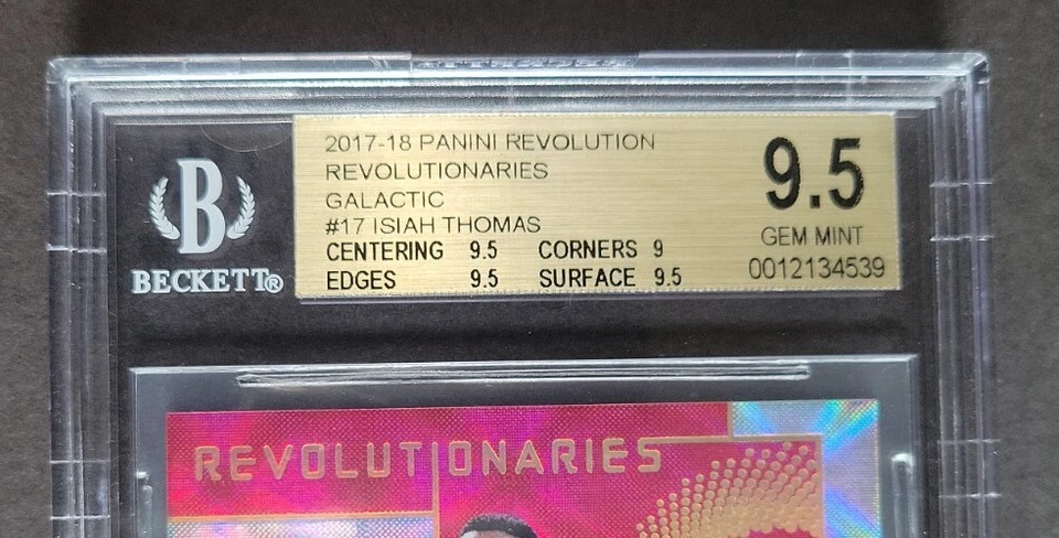 Isiah Thomas 2017 Revolution Revolutionaries Galactic BGS 9.5 Gem Mint Rare SSP - Image 4 of 4