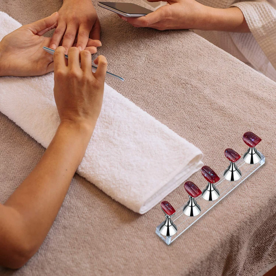 2x Soporte Magnético para Uñas Prensadas Exhibición Práctica Arte Soporte para Uñas Falsas Foto 4 de 4