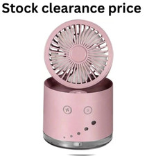 Portable Rechargeable Fan with Humidifier - Foldable Design, Mood Light