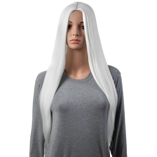 Peluca cosplay Onedor recta 31 pulgadas de largo cabello sintético mujer cabeza completa - Imagen 18 de 83