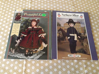 LOT 2 NORTHERN OFFICER & LADY 16'' MALE DOLL OUTFIT FIBRE CRAFT CROCHET PATTERN