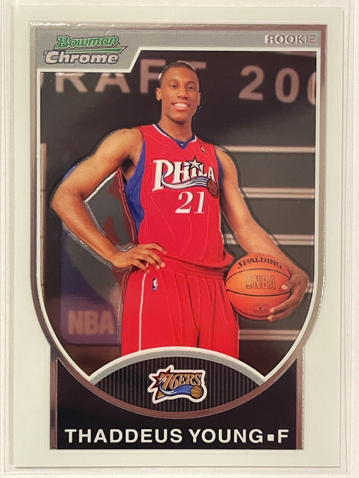 2007-08 Bowman Draft Picks & Stars Thaddeus Young Chrome /2999 Rookie RC #129