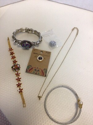 Jewelry Lot Bracelet, Initial T Necklaces Costume