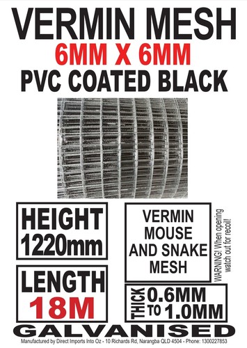 6x6 mm Vermin Welded Wire Mesh PVC Coated Snake Rat Mouse Prevention Solar panel - Picture 25 of 34