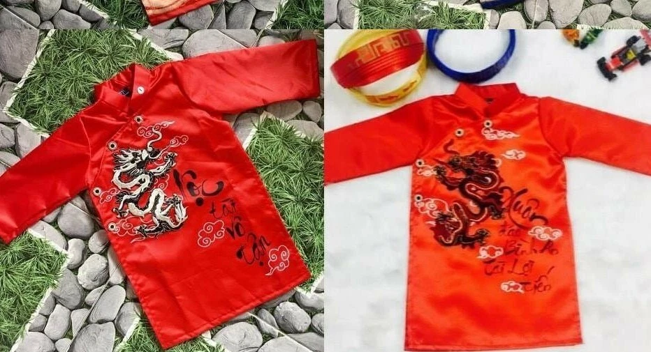 NEW Vietnamese Traditional Dress for kids Boys AO DAI TRE EM TET VIETNAM 1
