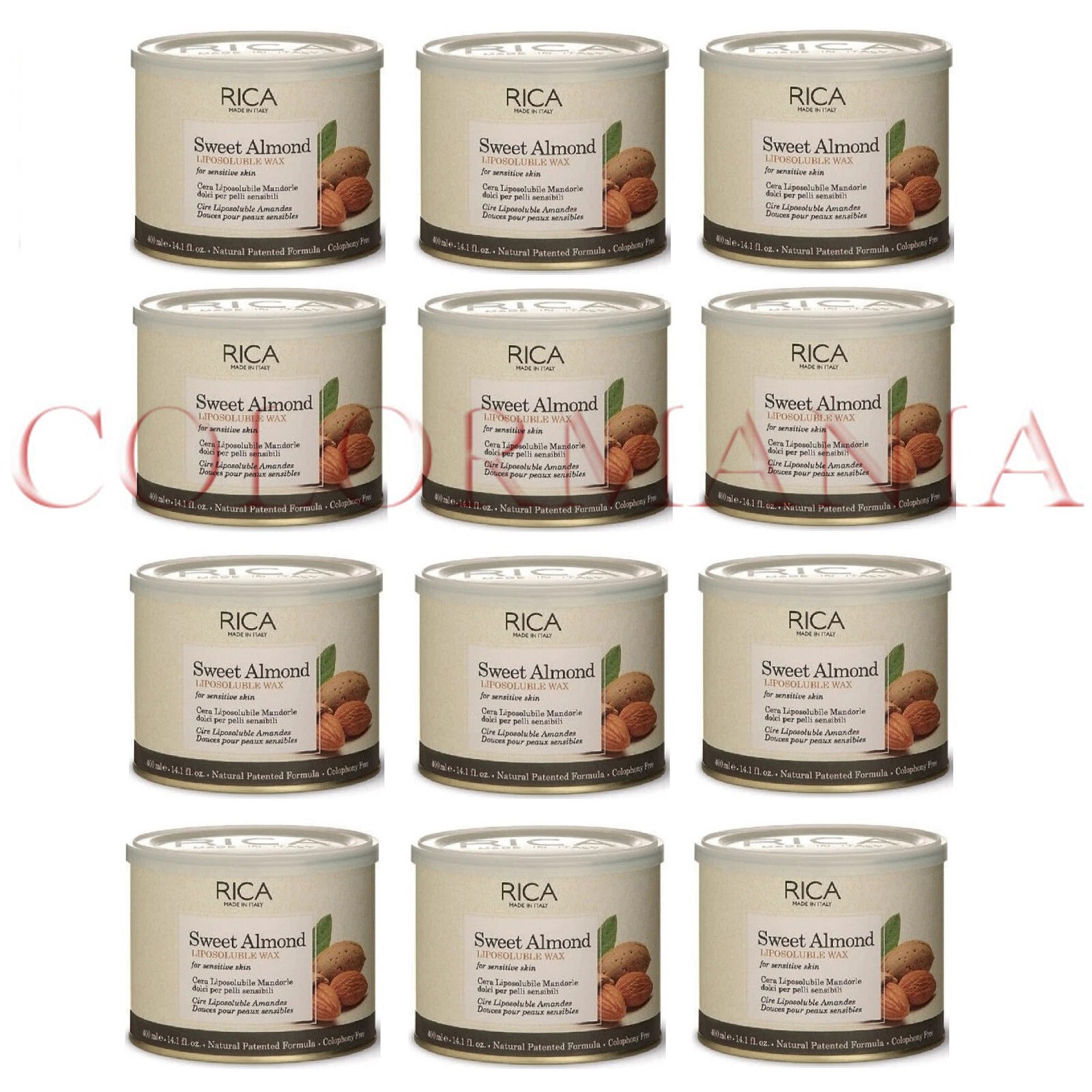 RICA Cera Professionale Mandorla 12x400ml - Depilazione Senza Colofonia