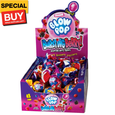 Blow Pops, Bursting Berry Flavor, Multicolor, 48 Count (Pack of 1)