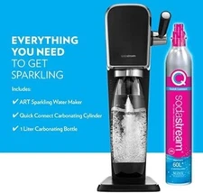 SodaStream Art Sparkling Water Soda Maker With Reusable 16 Oz Bottle BPA Free