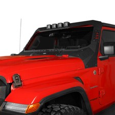 Windshield Frame Roof Visor Cowl Amor Fit 18-26 Jeep Wrangler Jl Gladiator Jt