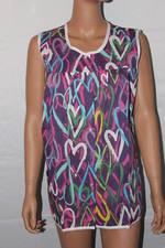 NEW   EASY ESSENTIALS SNAP FRONT SMOCK COBBLER APRON PURPLE HEARTS M L 2X 3X 4X