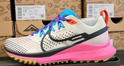 Nike Women s React Pegasus Trail 4 Running Shoe Smoke Grey Pink