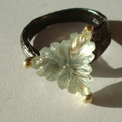 CeS Ring with a Carved Aquamarine from Afghanistan, Patroke