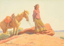 Maynard Dixon : Navajo Woman : 1944 : Archival Quality Art Print