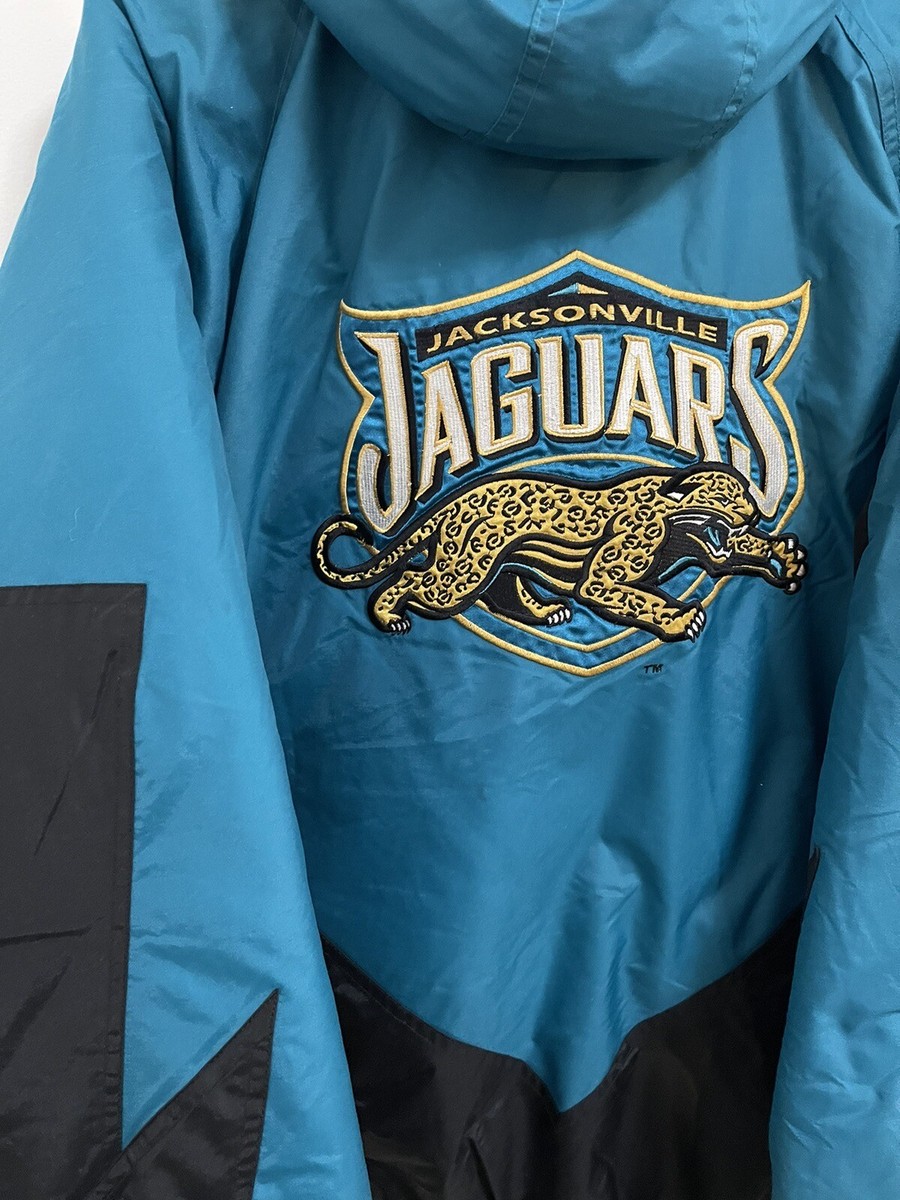 90年代 NFL JAGUARS ハーフジップ スタジアムジャケット Vintage 90s Logo 7 Jacksonville Jaguars Pull Over Jacket L