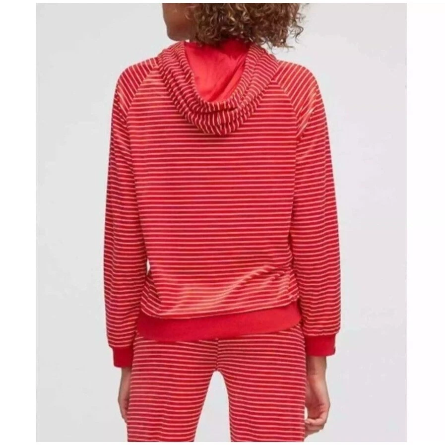New Vera Bradley Womens Large Velour Holiday Candy Cane Super Soft Pocket Hoodie - Изображение 2 из 4