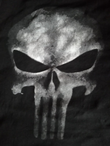 T-Shirt Skull Vest Sleeveless Medium Black Biker Graphic Print Tee Womans - Picture 10 of 24