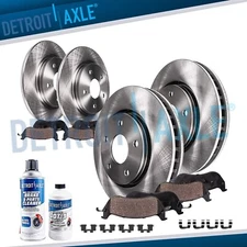 Front and Rear Disc Rotors Ceramic Brake Pad Kit for 2007 - 2010 Hyundai Elantra