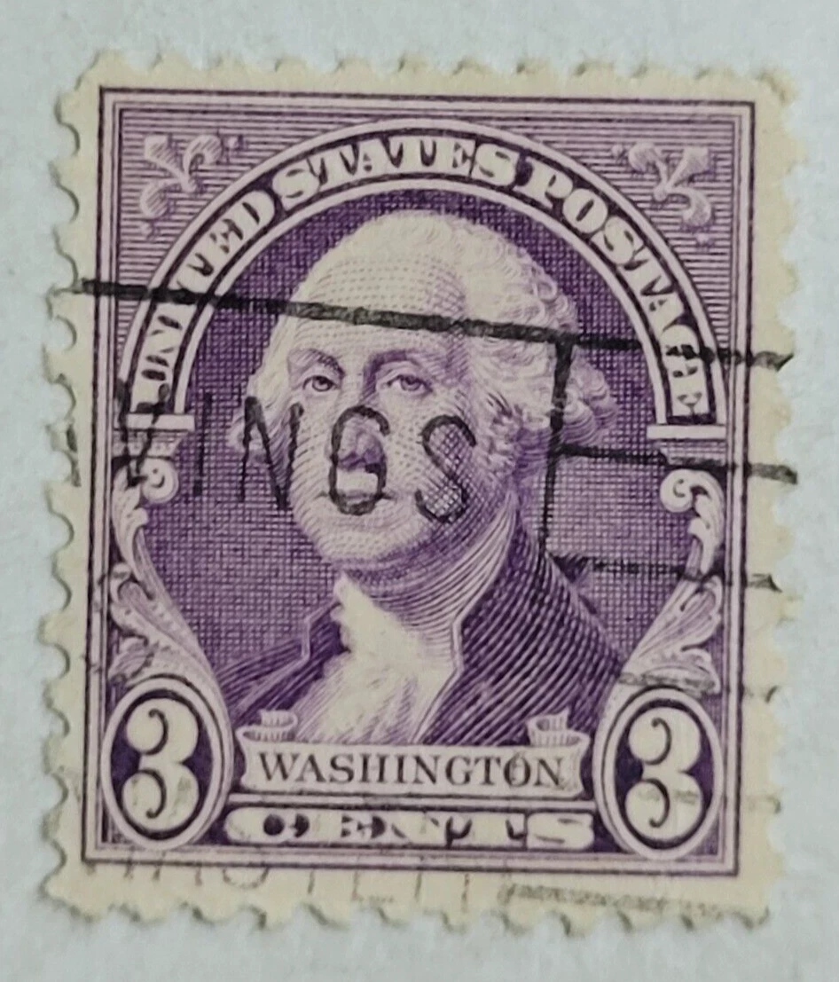 アメリカジョージ・ワシントン3セント使用済切手パープル／バイオレット アメリカジョージ・ワシントン3セント使用済切手パープル
