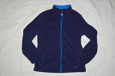 Boys Soft Fleece Jacket NAVY BLUE Turquoise Accents STARTER M 8