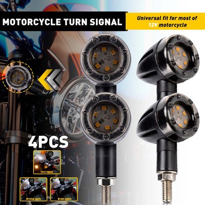 2set Motorcycle LED Bullet Turn Signal Brake Running Tail Light For SuzUSi Cafe