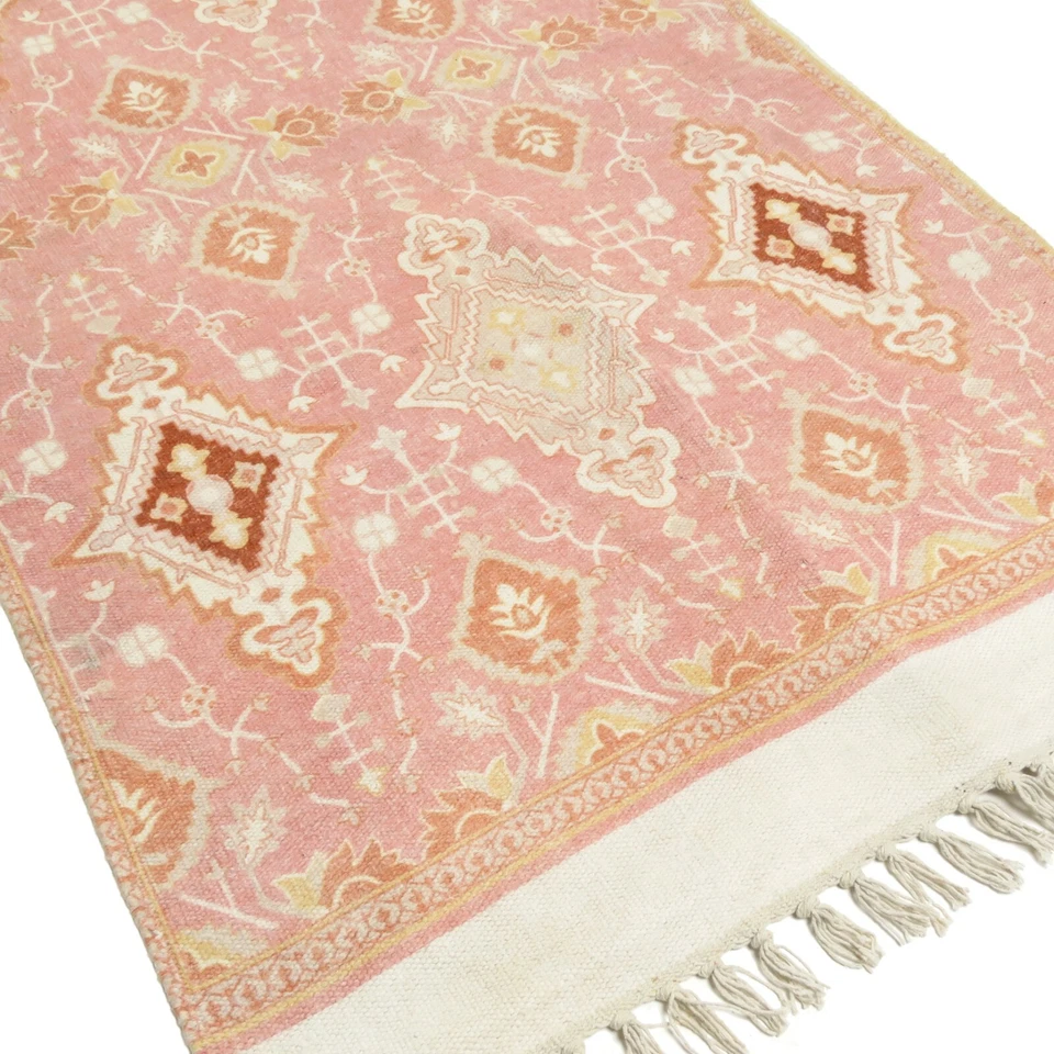 Alfombra de área Oussum mezcla de campo boho flecos alfombra de piso sala alfombra corredor Foto 4 de 4