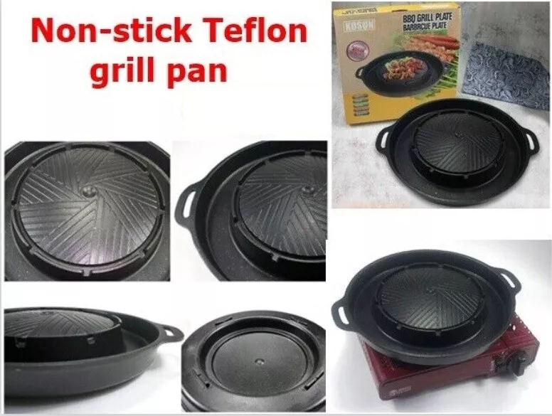 Non stick Teflon grill pan pork pan BBQ used gas stoves thick charcoal grills