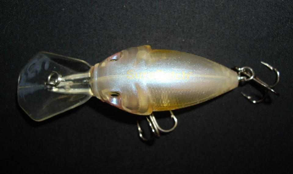 RARO SEÑUELO DE PESCA VINTAGE... SURECATCH 2009 TRANSPARENTE PECES MOLLEJAS SONAJERO. Foto 3 de 4